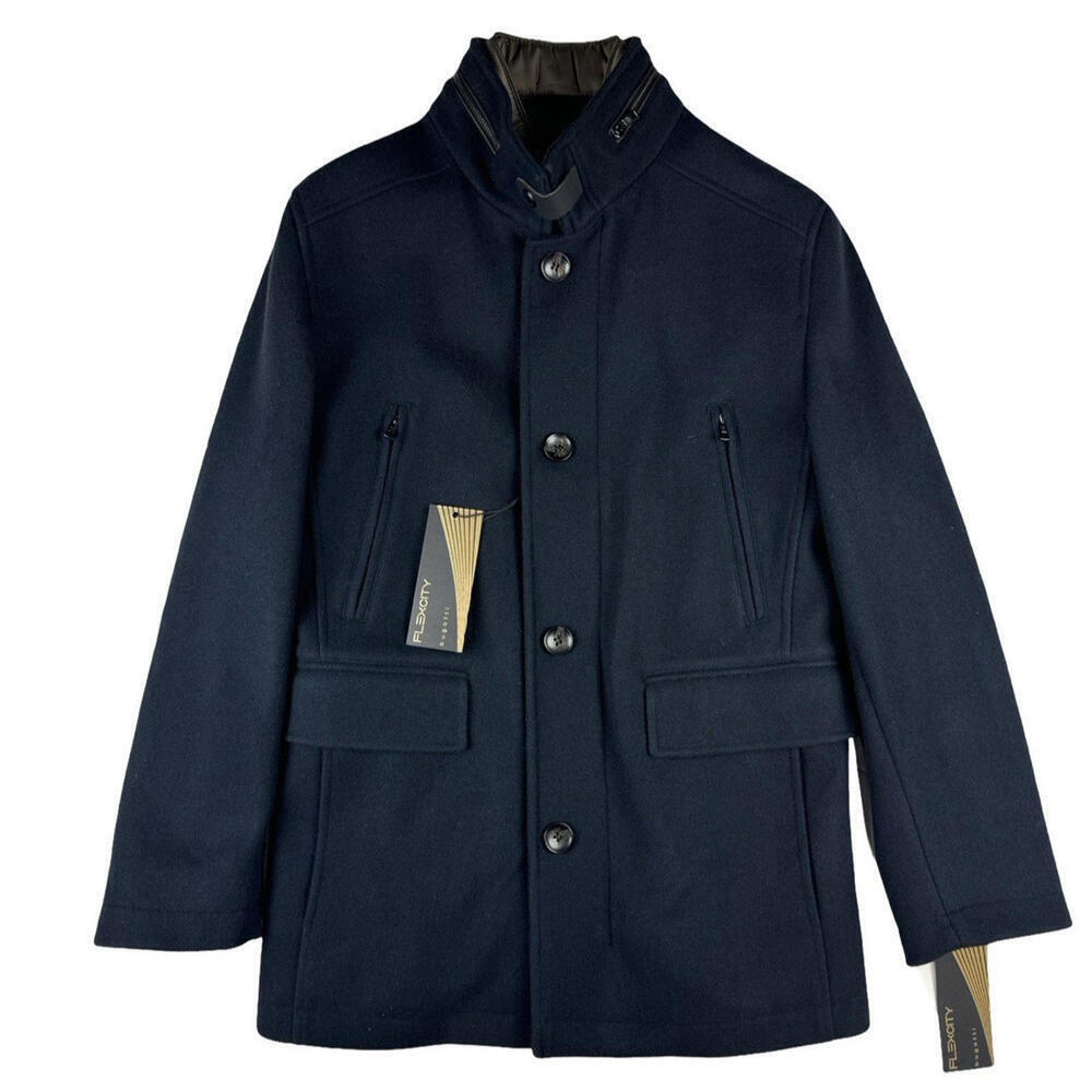 Bugatti Flexcity Poly Blend Short Coat Navy Size US 38 R
